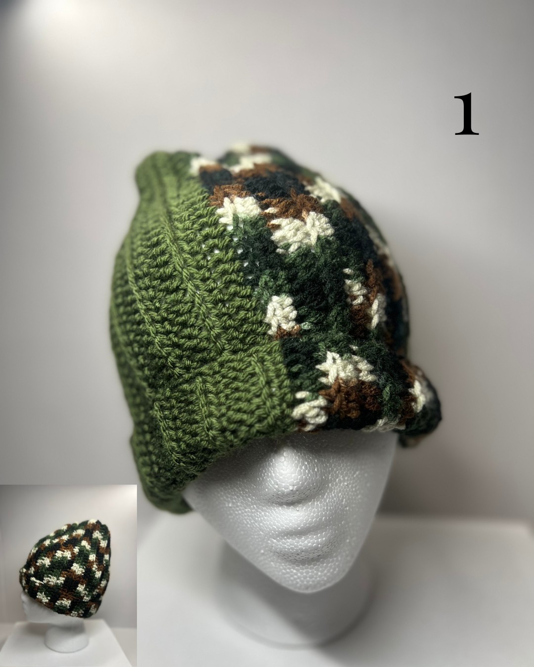 Half and Half Crochet Beanie