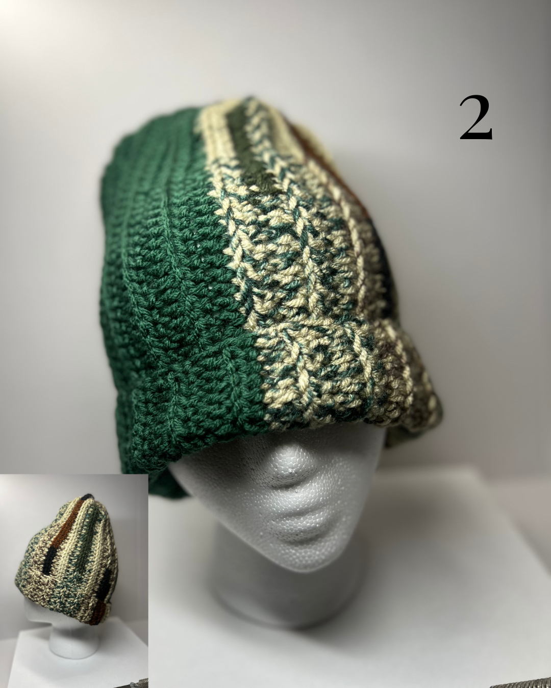 Half and Half Crochet Beanie